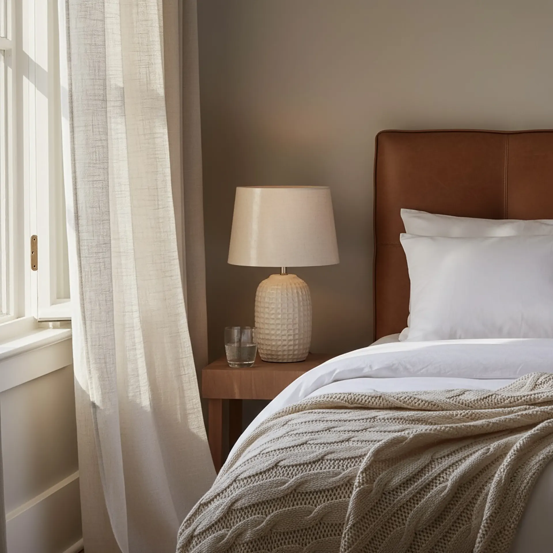 Close-up shot of luxurious layered textiles, including a soft wool blanket and a plush velvet pillow, demonstrating texture in interior design.