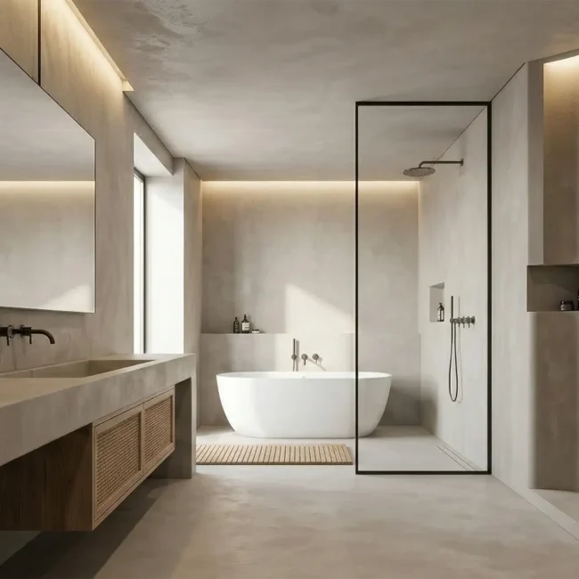 Microcement Bathroom: The Seamless Alternative to Tile
