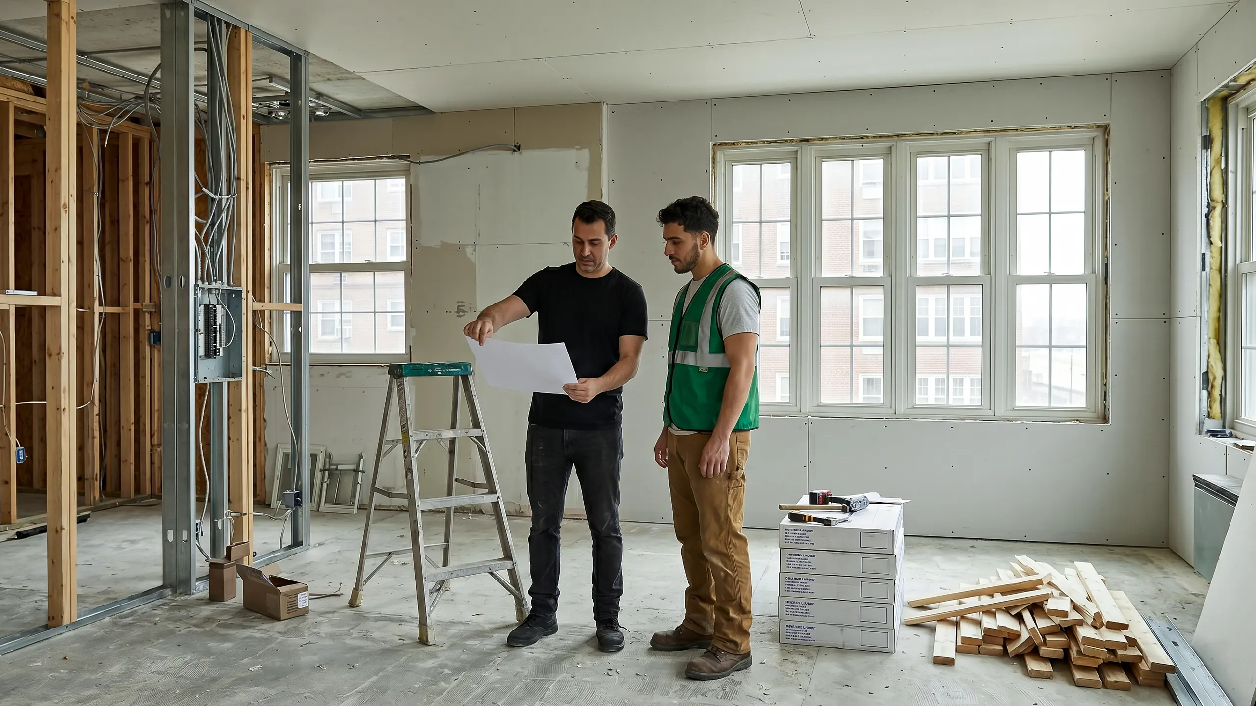 PROJECT COORDINATION - working with licensed contractors, coordinating the renovation process, and ensuring all work is executed according to the approved design