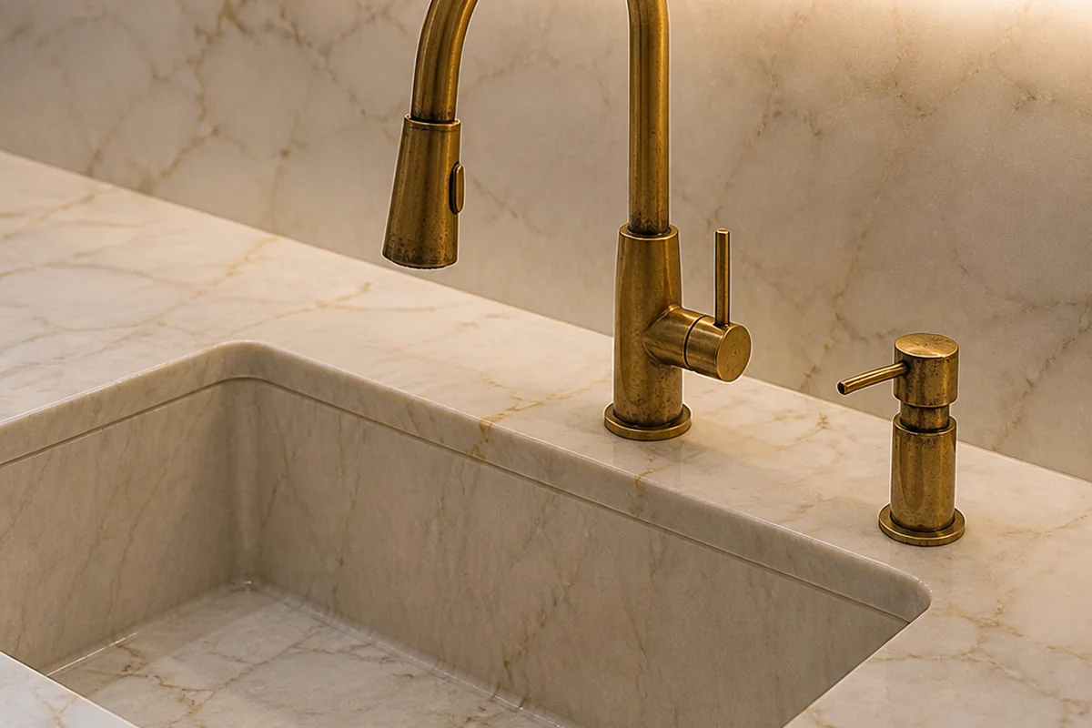 Kitchen sink brass faucet